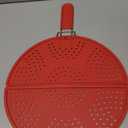 Splatter Screen for Frying Pan Foldable Grease Splatter Guard Silicone Splatter Shields Multifunction Oil Screen for Skillet with Folding Handle Bacon Splatter Screen Strainer