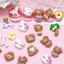 Kawaii Nail Charms - 3D Cute Cat Design Rhinestones for Nails DIY Nail Art Decoration 55Pcs(11Style)