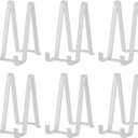 Plate Stands for Display - Plastic Easel Stand Plate Holder Display Stand Picture Frame Stand for Pictures | Photo|Decorative Plate |Dish | Tabletop Art - 6 inch-Clear