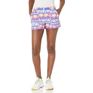 Columbia Women's W Summerdry Cargo Short (Large/5" Inseam, White/Camp Blanket)