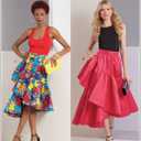 Vogue Misses' Asymmetric Ruffled Skirts Sewing Pattern Packet, Design Code V1957, Sizes 8-10-12-14-16