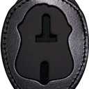 Perfect Fit FBI Belt Clip Badge Holder with Pocket and Chain (Cutout PF39)