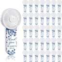 Tujoe 100 Pcs Wedding Handheld Fans for Guests Mini Personal Portable Fans Bulk Thank You for Celebrating with Us Fan for Wedding Bridal Shower Party Favors Summer Travel (Blue and White Porcelain)