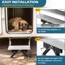 Marudina Heavy-Duty RV Step Stabilizer, Thickened Reinforced Metal for Superior Stability, Foldable and Height Adjustable, Easy Installation for Travel Trailers/5th Wheels/Motorhomes