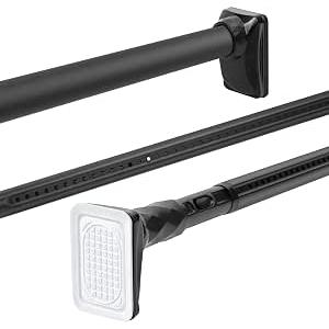 TITIROBA Tension Rod, Strong, Extendable, 5.9 - 8.9 ft (1.5 - 2.2 m
Monoho Rod, Drying Rod, Suitable for Indoors, Windows, and Closets, No Drilling Required, Non-Slip Design, Easy Installation