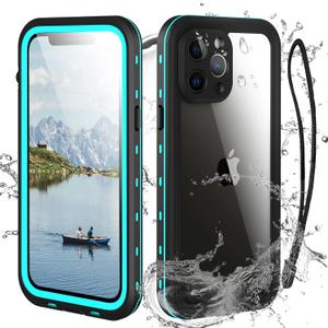 Waterproof Phone Case Compatible with iPhone 13 Pro, IP68 Waterproof Shockproof Dust-Proof Phone Case with Built in Screen Protector, Full Body Protective Case (Teal, iPhone 13 Pro)