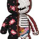 PIANTION Animal Graffiti Skeleton Bear Micro Building Blocks Set(6000PCS XQ001) 16.9in High Series,Gifts Suitable for Adults