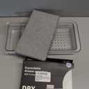 madesmart Expandable Dental Tray Drawer Organizer with Drying Stone, Clear Plastic Organizer for Toothbrush, Dental Floss, Water Flosser, Mouthwash
