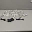 SYLHOME Large Will You Marry Me ? Led Neon Light Sign 23.6 inches Hanging Proposal Wedding Party Wall Sign Decor Engagement Valentines Day For Girlfriend Bridal Shower 12V 23.6"X14.2"