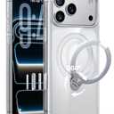 TORRAS Ostand Q3 Spin for iPhone 17 Pro Case Clear, 360 Magnetic Stand, Fit for MagSafe, Camera Control, Built-in Kickstand, 4X Military-Grade Shockproof Slim Phone Case for iPhone 17 Pro, 6.3''