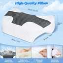 SAHEYER Side Sleeper Pillow with Arm Hole, Upgraded Shoulder Relief System for Neck Pain, Multi-Angle Memory Foam Pillow for Adults Side, Back and Stomach Sleeper Pressure-Free Sleep (Black)