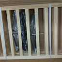 YOCAN Non-Painted Wooden Freestanding Dog Gates for The House,Doorways, Stairs,Wood Dog Fences Indoor Pet Gate,Step Over Fence-6 Panel H:16.9" L:138"