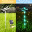 Set of 6 Acrylic Solar Lights for Outside, Solar Powered Garden Decorations with 8 Lighting Modes, Outdoor Waterproof Pathway Lights for Yard, Patio Plant Pot, Flower Bed (Mixed)