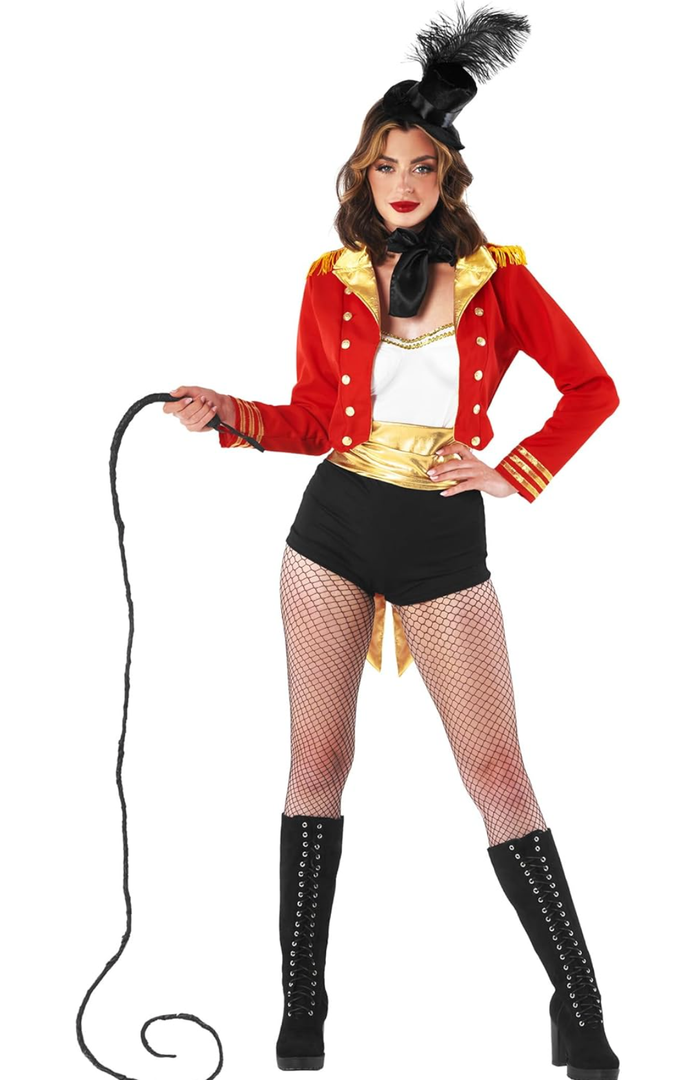 Fun Shack Womens Circus Ringmaster Costume, Lion Tamer Outfit for Women, Ringmaster Dress for Themed Parties, Size XL