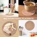 10 Pack 13 in Round Woven Placemats Plate Chargers,Rattan Wicker Table Mats Jute Braided Chargers for Dinner PlatesBoho Farmhouse Rustic Woven Place Mats for Dining Table Decor