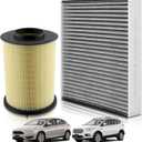 CA11114 Cabin and Engine Air Filter Fit for Ford Escape (2013-2019) Focus (2012-2018) Transit Connect (2014-2016) for Lincoln MKC (2015-2019) Replace 1708877 CF11920