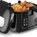 KEINVE Electric Deep Fryer with Basket, 2.5L Oil Fryer with Non-Stick Inner, Viewing Window, 1600Watt Fast Heating, Black