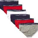 Nautica Men's 6 Pack Classic Cotton Fly Front Briefs S/M