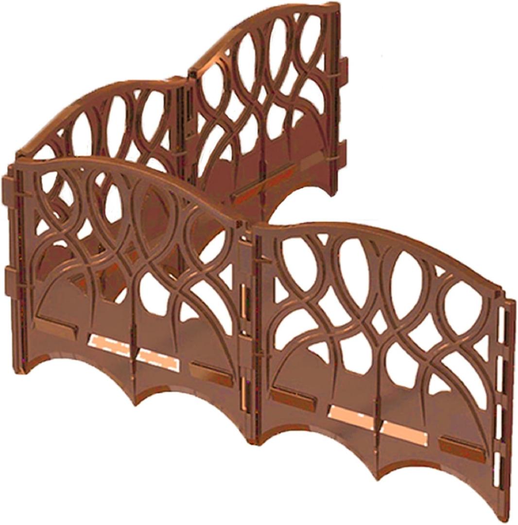 Valley View SDE-20LB Scroll Decorative Lawn Edging, 20', Light Brown