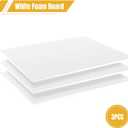 3 Pack White Foam Board 24"x36", 0.23" Thick Foam Core Board for Projects, White Poster Board for Painting, Displaying, and Craft Projects