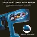 Cordless Paint Sprayer, Electric Spray Paint Gun for Dewalt 20V MAX Battery, Adjustable Spray Width & Pattern, with 2 Nozzles, for Walls, Furniture, Fences, Cabinets (No Battery) - Blue