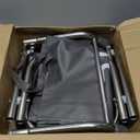 BLIKA Portable Toilet for Camping, 350LBS Stainless Steel Foldable Camp Travel Toilet with Soft Seat for Adults, 16.5-Inch Portable Toilet for Truckers, Camping, RV Travel, Road Trips, Outdoor Use