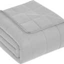 CuteKing Weighted Blanket for Adults: Weighted Blanket with Premium Glass Beads - Breathable Heavy Blanket for Comfort Sleep - Thick Blanket for Adult All Season (12lbs, 48"x72", White)