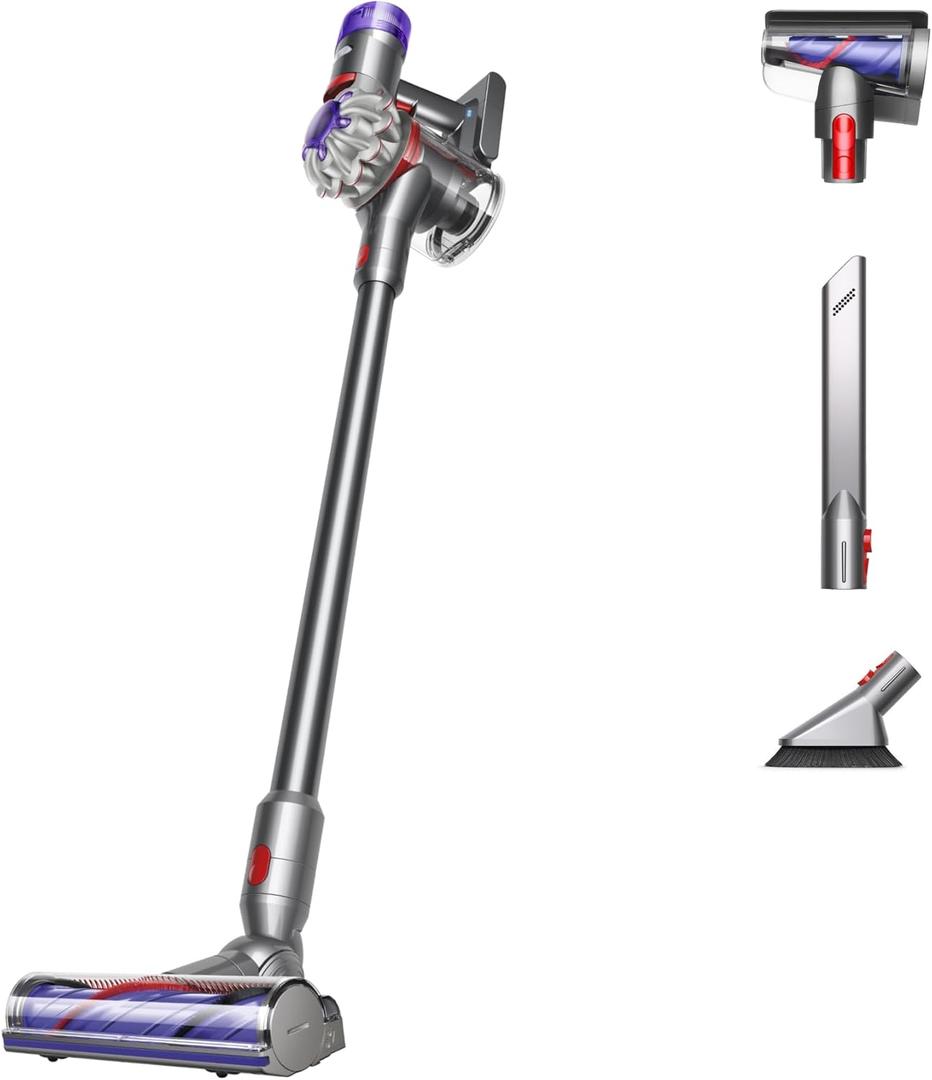 Dyson V8 Plus Cordless Vacuum, Cleans Hard Floors and Carpets, Detangles, Converts to Handheld, 115AW, 2 Power Modes, Up to 40 Minutes