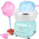 Nostalgia Classic Countertop Cotton Candy Machine, Manual, Retro Vintage Candy Maker Includes 2 Reusable Cones & Scoop, Aqua