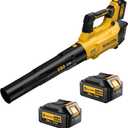 Leaf Blower Cordless, Electric Leaf Blowers Up to 580 CFM 160 MPH, Battery Powered Blowers for Lawn Care, Patio, Garage(2 * 20V 4.0 Ah Batteries and Charger Included)