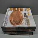 Steel Air Fryer Tray, 4 Piece Nonstick Copper Crisper Air Fry Basket For Oven, Air Fryer Baking Pan, Air Fryer Basket for Oven Baking & Crispy Foods Large (Round- 12x12in)