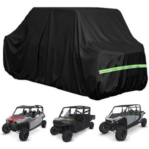 UTV Cover 4 Seater, Waterproof Heavy Duty 600D Side by Side Cover Compatible with Polaris Ranger Crew XP 1000 900 570 800 General RZR Defender Talon Teryx Mule 157" x 65" x 77"