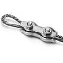 QWORK Cable Clamp, 50 Pcs M3 Stainless Steel Duplex 2 Post Wire Rope Clamps for 1/16" - 1/8" Diameter Wire Rope