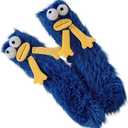 TFTSR Crazy Funny Fuzzy Silly Socks for Kids Women,Girls Fluffy Slipper Novelty Fun Socks,Boy Men Cute Cozy Soft Animal Socks (Blue(1 Pair))