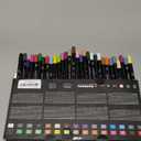 Recheel 30 Colors Acrylic Paint Markers, Dual Tip Fine and Brush Tips for Detailed Art, Crafting, Rock Painting, Wood, Glass, Ceramic, and More