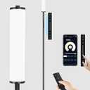 OUTON Bright LED Floor Lamp with Remote, Touch & APP Control, 1500LM 65" Tall Smart Standing Lamp, Color Changing Ambient Lighting, Music Sync, Modern Corner Lamps for Living Room, Bedroom, Black