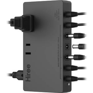 Guitar Pedal Power Supply 7 DC Output for 9V Effect Pedal Board with 2 AC Outlets for Charging Speaker, Musical Instruments