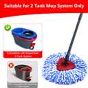 Spin Mop Replacement Heads Compatible with O Cedar RinseClean 2 Tank System, 6 Pack Mop Refills Microfiber Mop Replace Heads, Deep Cleaning for All Flooring, Machine Washable and Easy to Install