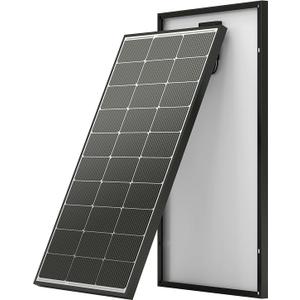 JJN 100 Watt Solar Panel, N-Type 16BB High Efficiency 12 Volt Solar Panels | 25% High Coversion Rate Solar Module PV Charge for Boat Rooftop Caravan and Other Off-Grid System