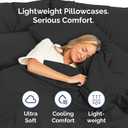 King Pillow Cases Set of 2 - Ultra Soft Hotel Quality Pillowcase Covers - Comfy, Cozy & Wrinkle Free - Shrinkage, Stain and Fade Resistant - Machine Washable Pillow Protectors - 2 Piece Set - Black