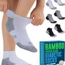 Doctor's Select Bamboo Viscose Diabetic Ankle Socks for Men & Women - 6 Pairs,Viscose Bamboo Socks Woman,Low Cut,Non Binding
