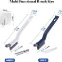 2 Pack Hard Bristle Crevice Cleaning Brush, Multifunctional Gap Cleaning Brush Supplies for Kitchen, Bathroom, Corner, Grout, Sink, Cup, Teapot, Bottle, Blender