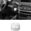 JWWY Gear Shift Shifter Switch Knob Transmission Gear Lever Gearstick Selector Knob Cover Trim for Dodge 2018-2025+ Dodge RAM 1500 Interior Accessories Special Editions Silver Aluminum Alloy US Flag