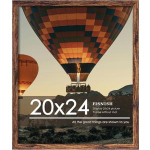 20x24 Picture Frame, Brown Poster Frame, 1 Pack | for Horizontal or Vertical Wall Mounting, for Photos, Artwork; Fits Home, Office & Gallery Wall Decor