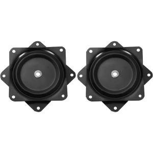 uxcell 2Pcs 4" Bar Stool Swivel Replacement, 360 Rotation Lazy Susan Turntable, Square Semi-Ball Bearing Seat Swivel Base Mount Plate for Recliner Chair or Table, Black (100x1mm)