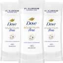 Dove Aluminum Free Deodorant for Women 3 Count Cotton Flower & Sandalwood 72 hour odor protection, 2.6 oz