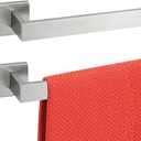 28 Inch Towel Bar 2 Pack for Bathrooms 12/16/20/24/28/32/36 Inch Stainless Steel 304 Brushed Nickel Towel Holder Modern Square Towel Rod Rustproof Wall Mount (2, Brushed Nickel, 28 Inch)
