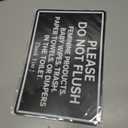 "Please Do Not Flush" Sign - 7.8" x 11.9" Heavy - Duty Aluminum Bathroom Sign (146)