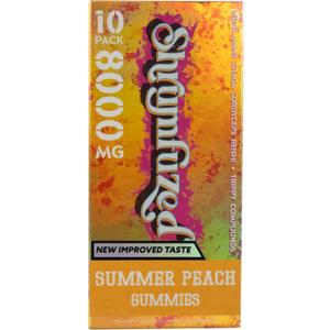 Proprietary Nootropic Gummy 8000mg - Lion's Mane, Reishi, Chaga, and Cordycep Nootropic Tripee Mushroom Blend (10, Summer Peach)