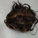 Clip on Ponytails for Women - 12 Inch Curly Ponytail Extension, Curly Pony Tails Hair Extensions, Synthetic Clip in Ponytail Hair Extensions (Color: Dark Brown with Honey Blonde Highlights)